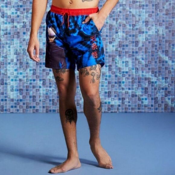 Jujutsu Kaisen Blue Wash Swim Trunks - Picture 3 of 3